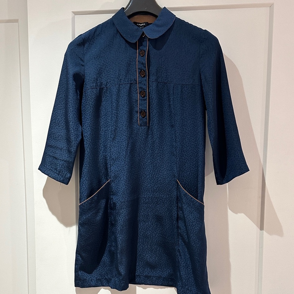 Women’s Navy Mini Dress with Peter Pan Collar